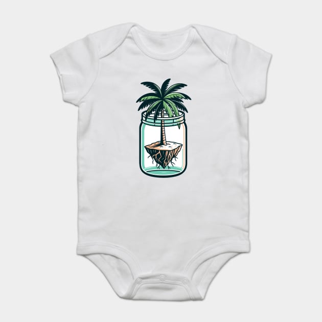 Island In a Bottle Baby Bodysuit by WarFX Designs
